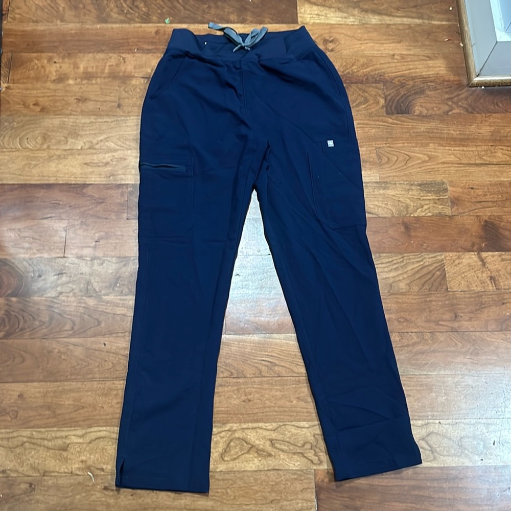 Figs Yola Skinny Scrub Pants Navy Blue size small
